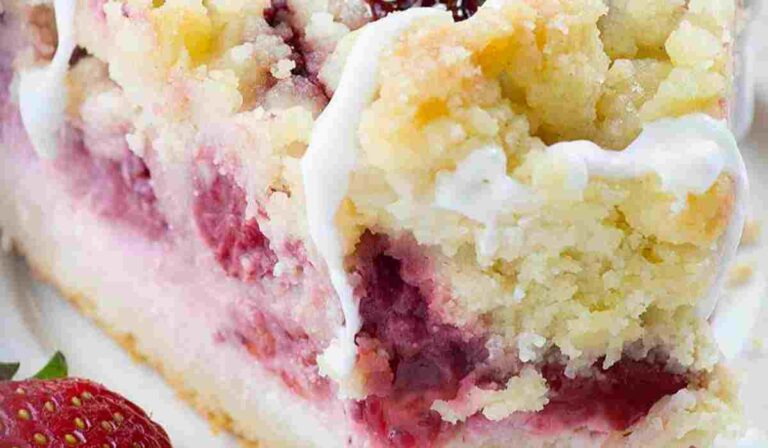 Strawberry Cheesecake Coffee Cake: A Layered Delight
