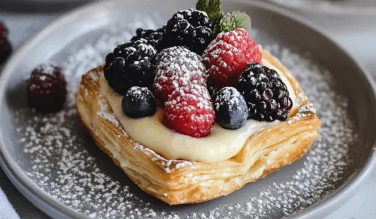 Berry Custard Pastry with Italian Crema Pasticcera: A Beginner’s Guide to an Elegant Dessert